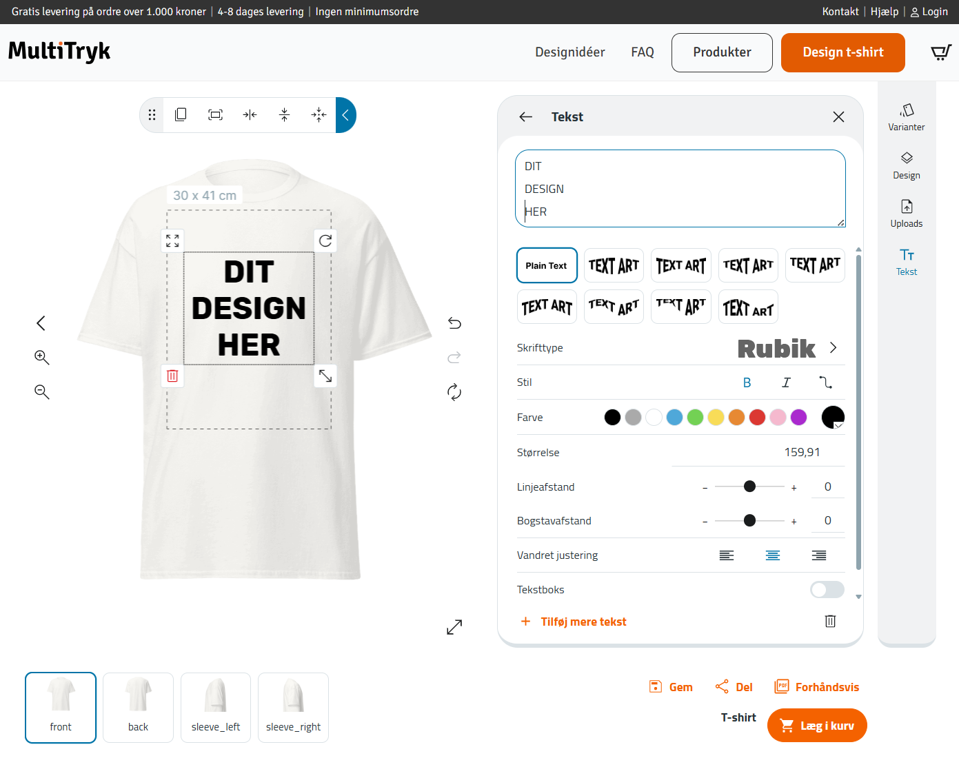 tryk på tøj multitryk.dk